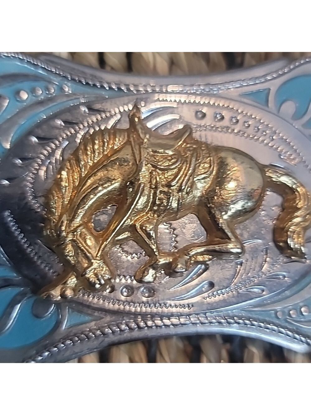 Vintage bucking horse belt buckle - Picture 2 of 3